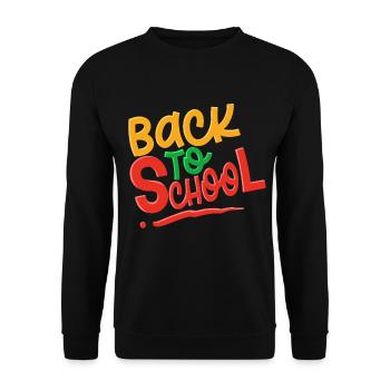 Back To School - Unisex Sweatshirt - black - Front - Alina (178cm) & Michal (187cm)