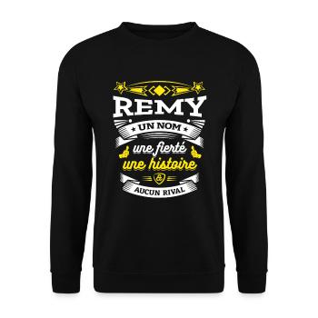 REMY UN NOM UNE FIERTÉ AUCUN RIVAL - Sweat-shirt Unisexe - noir - Devant - Alina (178cm) & Michal (187cm)