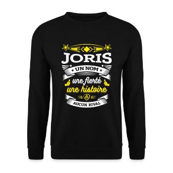 JORIS UN NOM UNE FIERTÉ AUCUN RIVAL - Sweat-shirt Unisexe - noir - Devant - Alina (178cm) & Michal (187cm)