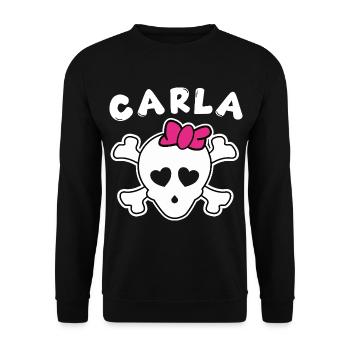 Pirate Carla Design for Girls and Women - Unisex Sweatshirt - black - Front - Alina (178cm) & Michal (187cm)