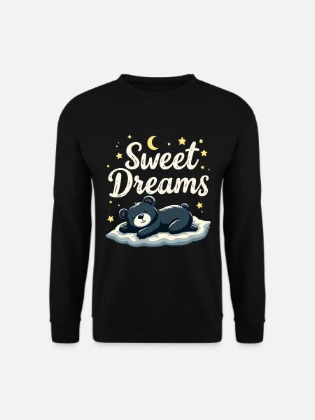 Teddybär Sweet Dreams Offizielles Schlafshirt - Unisex Pullover - Schwarz