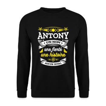 ANTONY UN NOM UNE FIERTÉ AUCUN RIVAL - Sweat-shirt Unisexe - noir - Devant - Alina (178cm) & Michal (187cm)