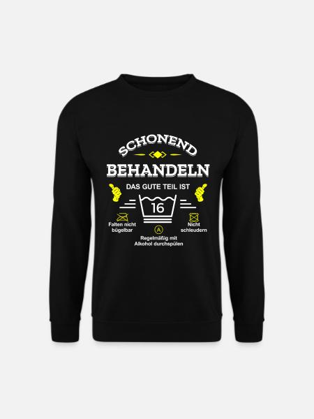 SCHONEND BEHANDELN 16. GEBURTSTAG - Unisex Pullover - Schwarz