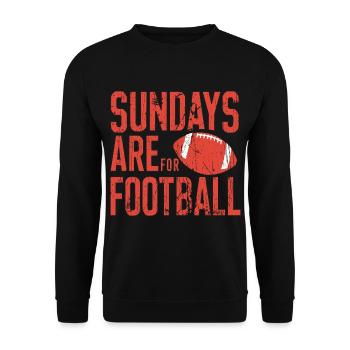 Sundays Are for Football American Football - Unisex Pullover - Schwarz - Vorne - Alina (178cm) & Michal (187cm)