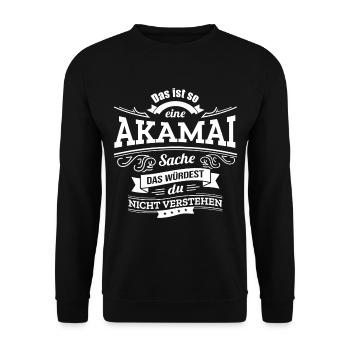 AKAMAI, DER KATALYSATOR FÜR DEINEN ERFOLG - Unisex Pullover - Schwarz - Vorne - Alina (178cm) & Michal (187cm)