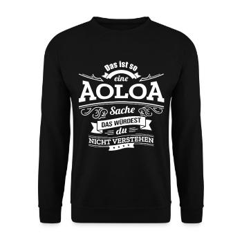 AOLOA, DER KATALYSATOR FÜR DEINEN ERFOLG - Unisex Sweatshirt - black - Front - Alina (178cm) & Michal (187cm)