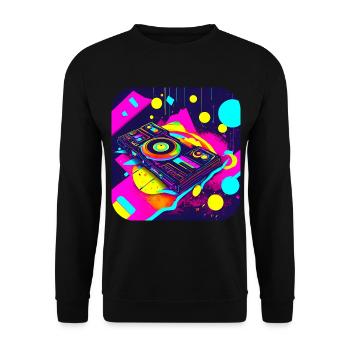 80s Party Vintage Theme Party - Unisex Sweatshirt - black - Front - Alina (178cm) & Michal (187cm)