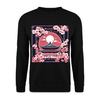 Temples Tokyo Culture World Tour - Unisex Sweatshirt - black - Front - Alina (178cm) & Michal (187cm)