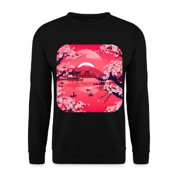 Asia World Tour Temple Relax - Unisex Sweatshirt - black - Front - Alina (178cm) & Michal (187cm)