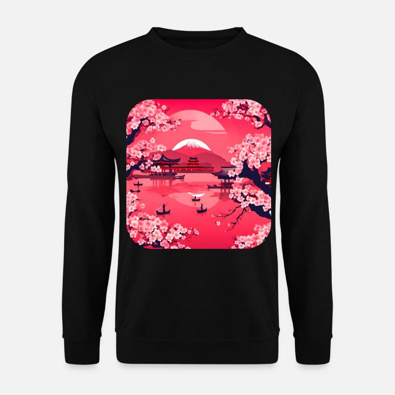 Asien Weltreise Tempel Relax - Unisex Pullover - Schwarz