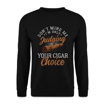 Zigarre Raucher Gentlemen Lifestyle Whiskey - Unisex Pullover - Schwarz - Vorne - Alina (178cm) & Michal (187cm)