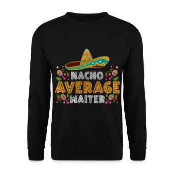 Waiter Gastronomy Profession Service Specialist - Unisex Sweatshirt - black - Front - Alina (178cm) & Michal (187cm)