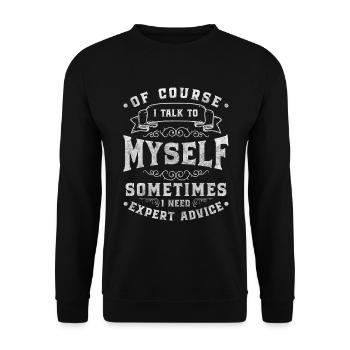 Kellner Trinkgeld Bedienung Gastronomie Chef - Unisex Pullover - Schwarz - Vorne - Alina (178cm) & Michal (187cm)