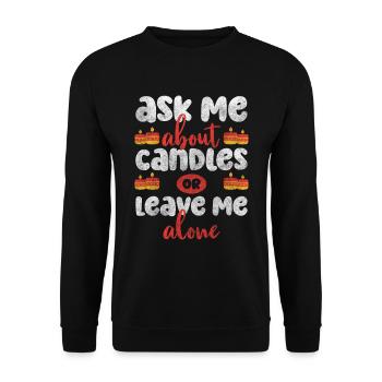 Candle Decoration Romantic Passion - Unisex Sweatshirt - black - Front - Alina (178cm) & Michal (187cm)