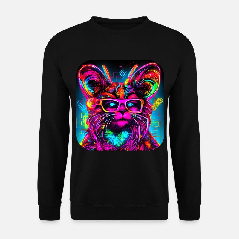 Neon Cyberglow UV Abstract Style - Unisex Sweatshirt - black