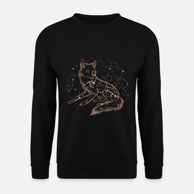 Fox Starry Sky Constellation - Unisex Sweatshirt - black
