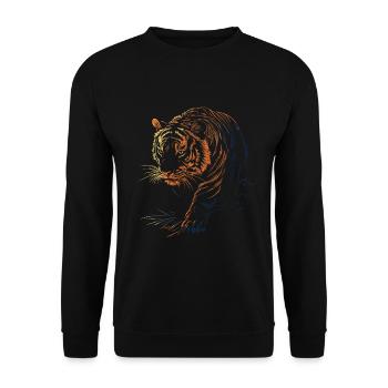 Silhouette de tigre - Sweat-shirt Unisexe - noir - Devant - Alina (178cm) & Michal (187cm)