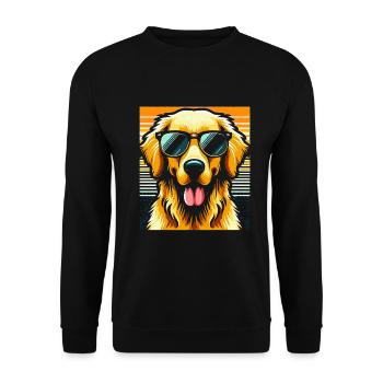 Golden Retriever - Unisex Sweatshirt - black - Front - Alina (178cm) & Michal (187cm)