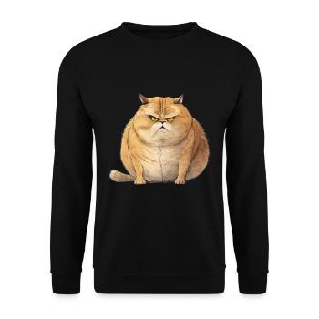 Funny Furry Tiger - For those who love cats - Unisex Sweatshirt - black - Front - Alina (178cm) & Michal (187cm)