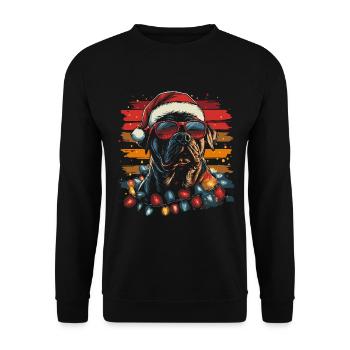 Cooler Cane Corso Weihnachten - Unisex Pullover - Schwarz - Vorne - Alina (178cm) & Michal (187cm)