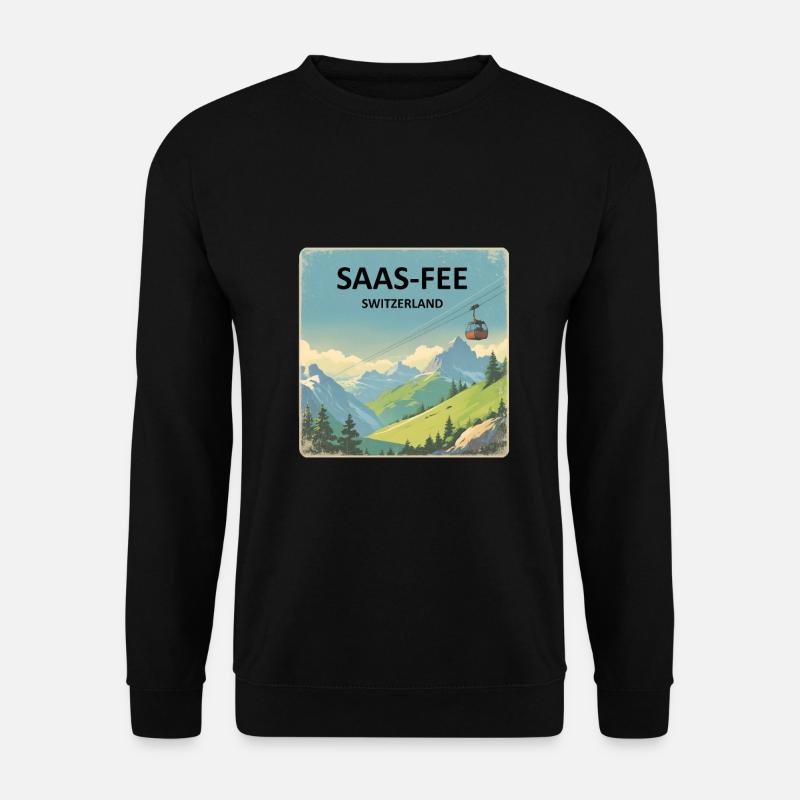 saas fee Schweiz - Unisex Pullover - Schwarz