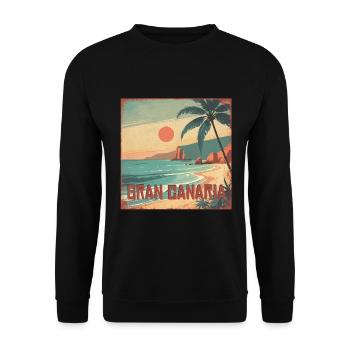 Gran Canaria - Unisex Sweatshirt - black - Front - Alina (178cm) & Michal (187cm)