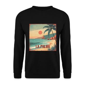 La Palma - Unisex Pullover - Schwarz - Vorne - Alina (178cm) & Michal (187cm)