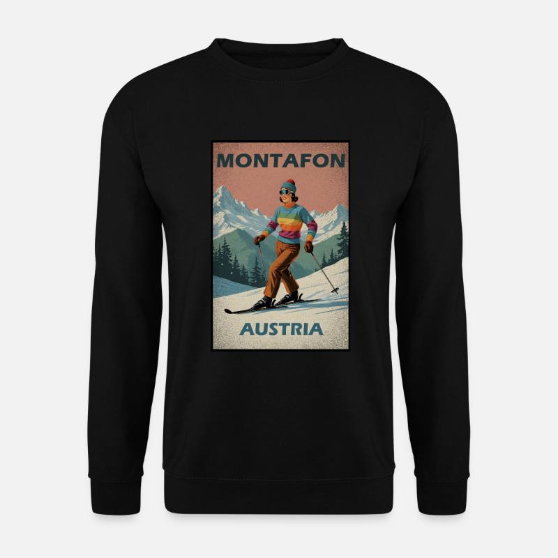 Montafon Skifahren Alpen - Unisex Pullover - Schwarz