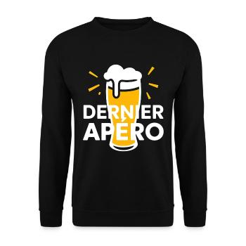 t-shirt t-shirt Last aperitif – stag do - Unisex Sweatshirt - black - Front - Alina (178cm) & Michal (187cm)