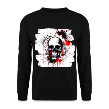Trash Polka Tattoo Heavy Metal Style - Sweat-shirt Unisexe - noir - Devant - Alina (178cm) & Michal (187cm)