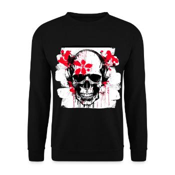 Skull Splash Trash Polka Tattoo - Unisex Sweatshirt - black - Front - Alina (178cm) & Michal (187cm)