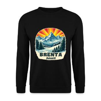 Brenta Dolomites - Sweat-shirt Unisexe - noir - Devant - Alina (178cm) & Michal (187cm)