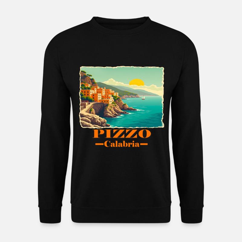 Pizzo Calabria orange - Unisex Sweatshirt - black