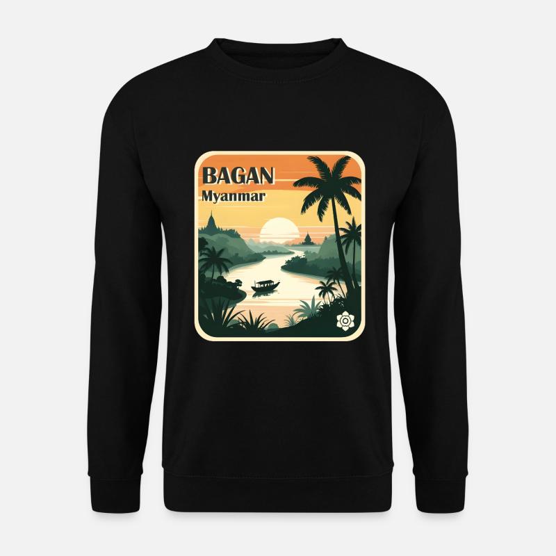 Bagan, Myanmar - Sweat-shirt Unisexe - noir
