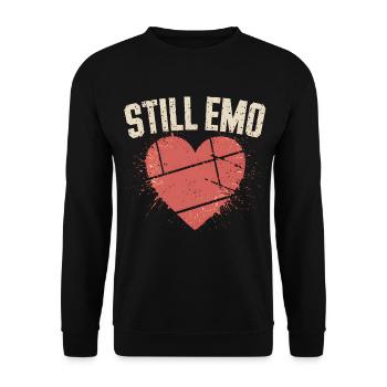 Still Emo! Emo Goth Alternative - Unisex Pullover - Schwarz - Vorne - Alina (178cm) & Michal (187cm)