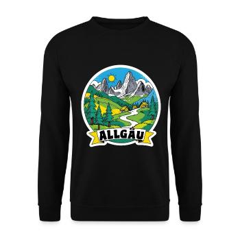 Allgaeu - Unisex Pullover - Schwarz - Vorne - Alina (178cm) & Michal (187cm)