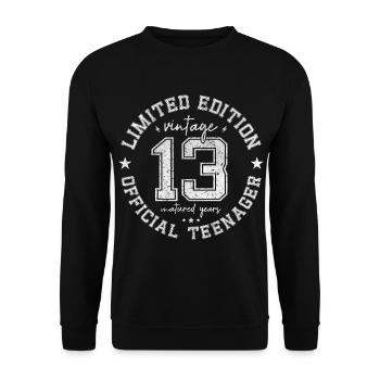 13 Year Old Official Teenager 13th Birthday Party - Sweat-shirt Unisexe - noir - Devant - Alina (178cm) & Michal (187cm)