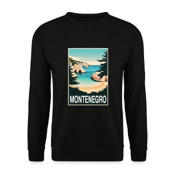 Montenegro - Unisex Sweatshirt - black - Front - Alina (178cm) & Michal (187cm)