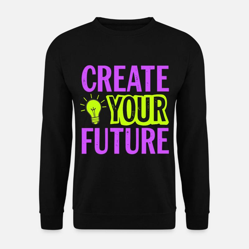 Create Your Future Glühbirne - Unisex Pullover - Schwarz