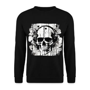 Skull Splash Trash Polka Tattoo - Unisex Sweatshirt - black - Front - Alina (178cm) & Michal (187cm)