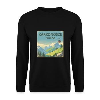 Montagnes géantes - Sweat-shirt Unisexe - noir - Devant - Alina (178cm) & Michal (187cm)
