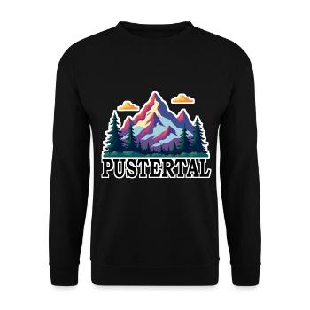 Val Pusteria - Unisex Sweatshirt - black - Front - Alina (178cm) & Michal (187cm)
