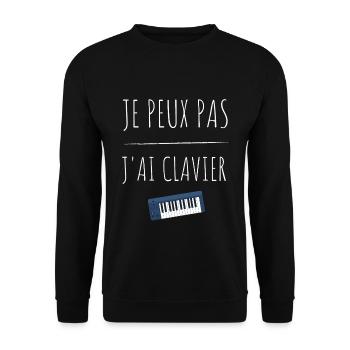 Je peux pas j'ai clavier - Sweat-shirt Unisexe - noir - Devant - Alina (178cm) & Michal (187cm)