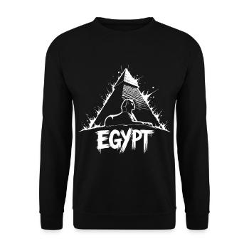 Ägypten Sphinx Pyramide - Unisex Pullover - Schwarz - Vorne - Alina (178cm) & Michal (187cm)