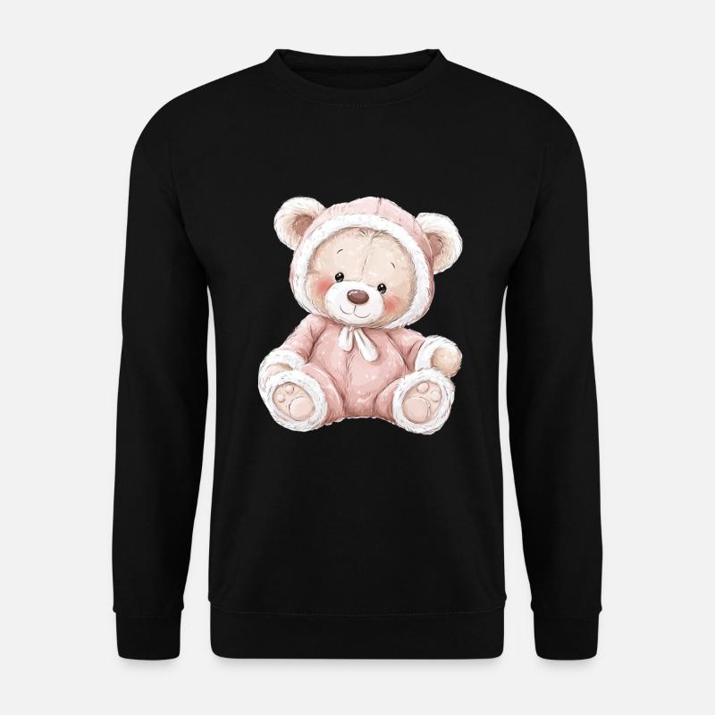 Mignon bébé ours en peluche - Sweat-shirt Unisexe - noir