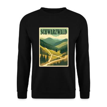 Forêt-Noire - Sweat-shirt Unisexe - noir - Devant - Alina (178cm) & Michal (187cm)