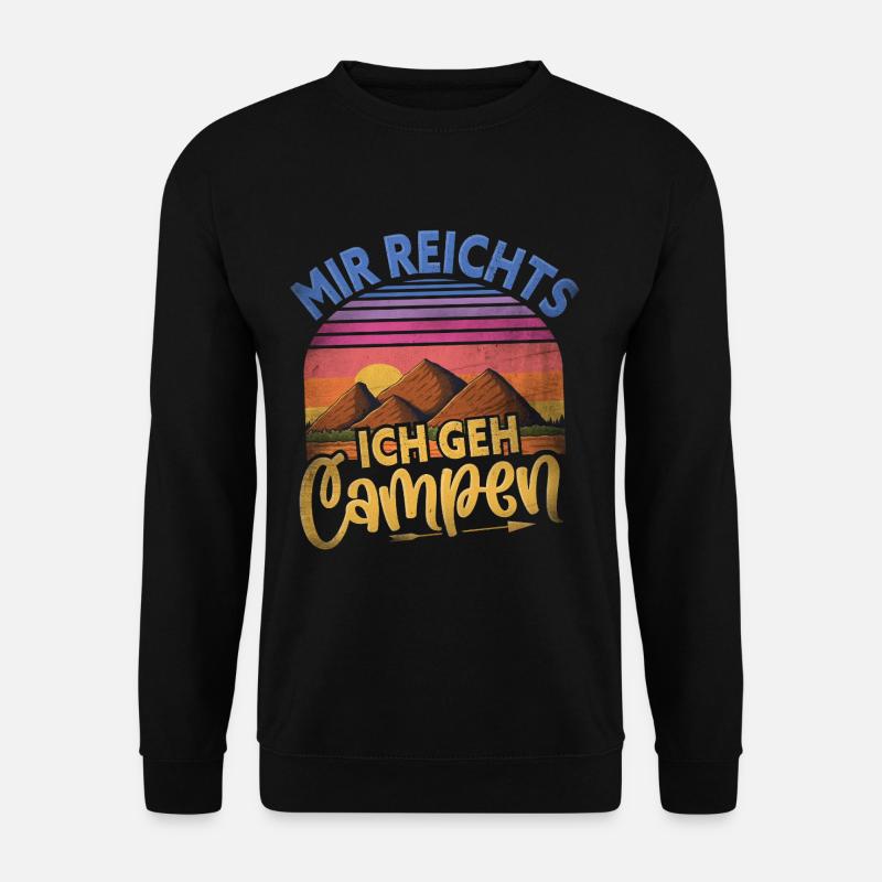 Camping - Unisex Pullover - Schwarz