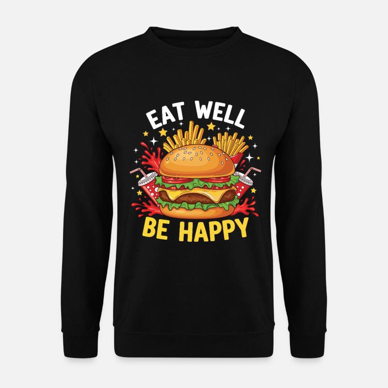 Hamburger Burger - Unisex Pullover - Schwarz