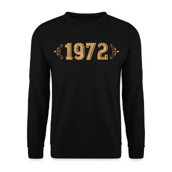 Légende depuis 1972 rétro 1972 - Sweat-shirt Unisexe - noir - Devant - Alina (178cm) & Michal (187cm)