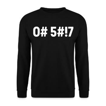 Oh Scheiße, codiert - Unisex Pullover - Schwarz - Vorne - Alina (178cm) & Michal (187cm)